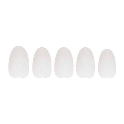 White Swan Press-On Nails | Short Oval Solid Holiday Nails