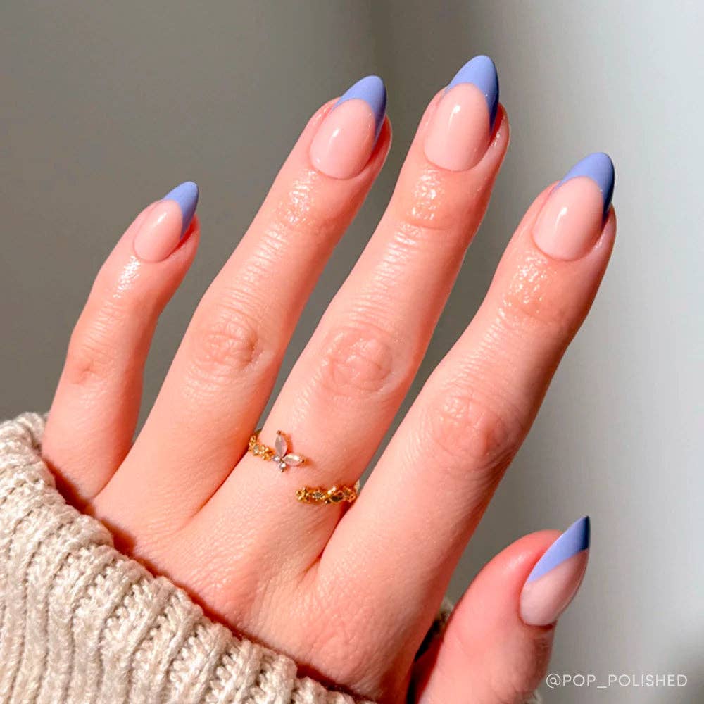 French Lilac Press-On Nails | Short Almond | Spring Purple