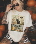 Black Cat Cutie Disco Pop Halloween Tee