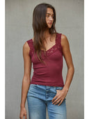 Kayla Lace-Trim Tank