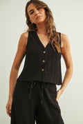 Textured Button Tank