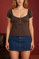 Sophie’s Plaid Puff-Sleeve Top