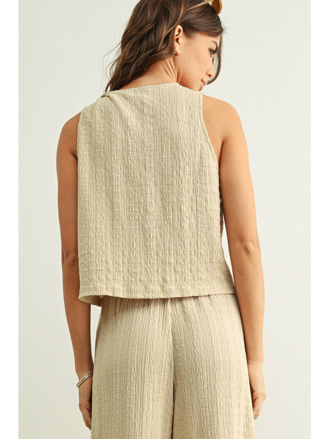 Textured Button Tank