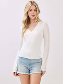 Everly Double-Layer V-Neck Top