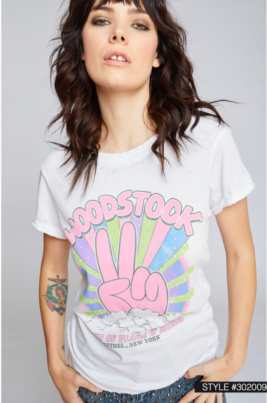 Woodstock Peace Burnout Tee