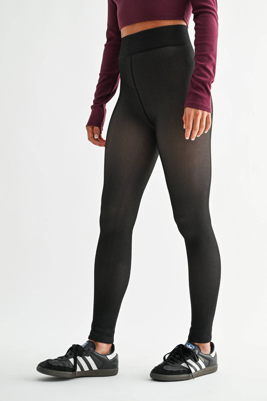 Fur Lined High-Waisted Tights