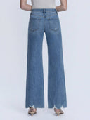 HIGH RISE SLANT SIDE SEAM VINTAGE FLARE JEANS