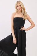 Serenity Smocked Strapless Jumpsuit