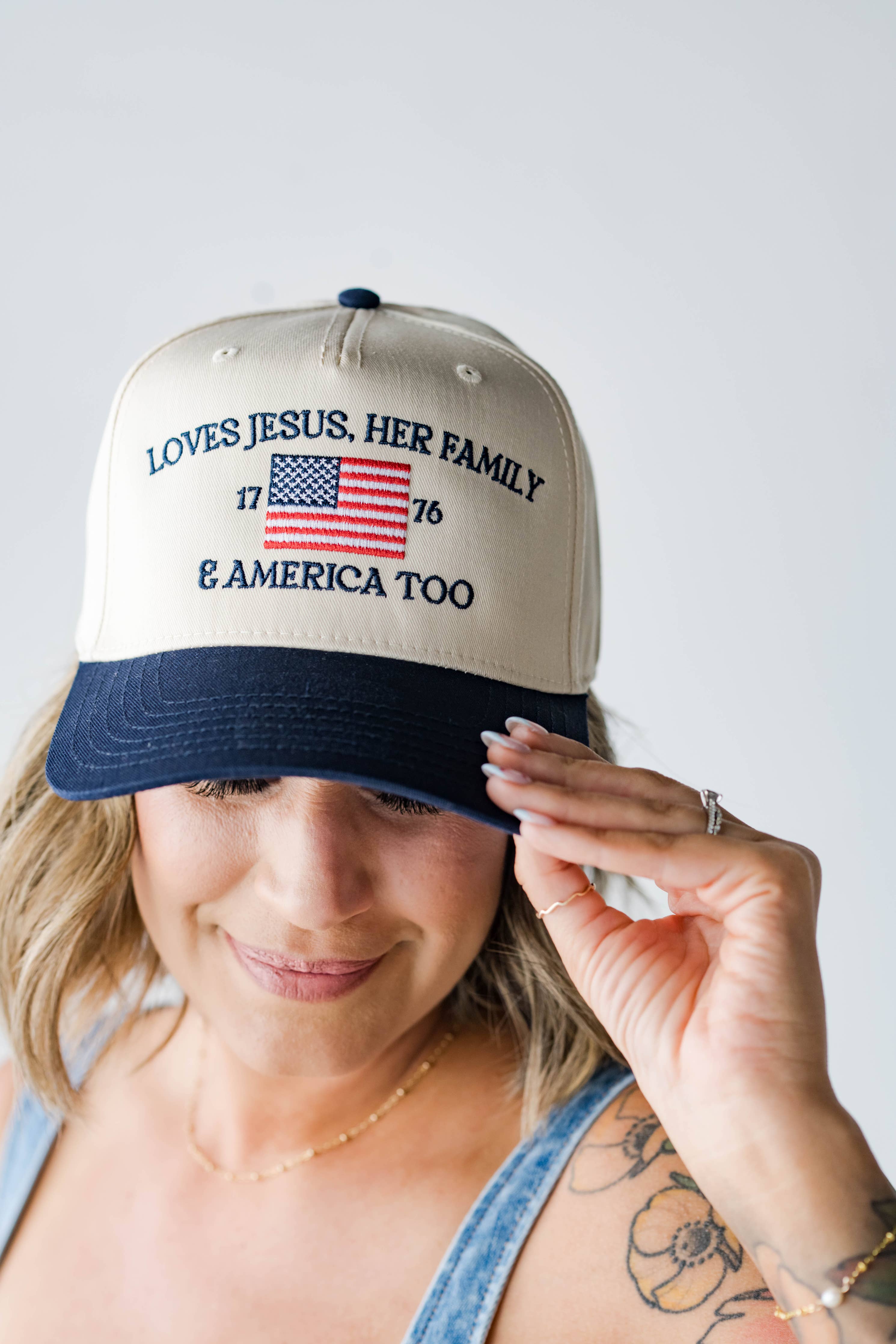 Loves Jesus, Her Family &amp; America Too  Hat
