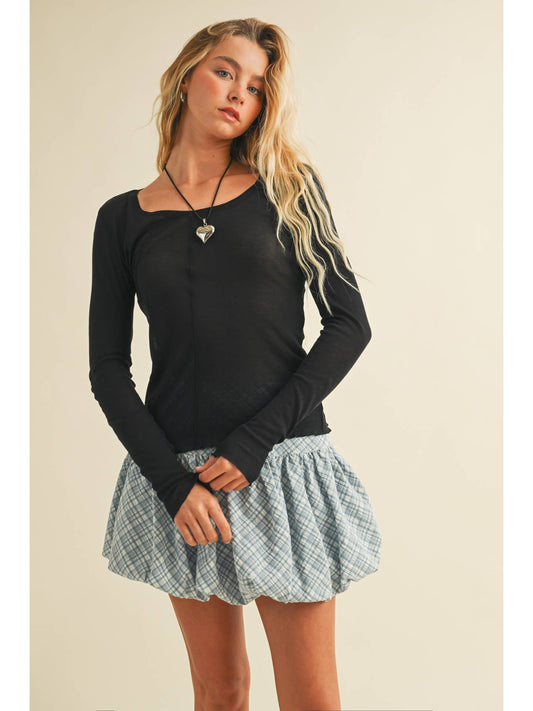 Amelia Long Sleeve Sheer Top