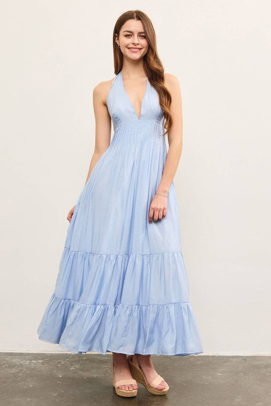 Naomi Halter Tiered Dress