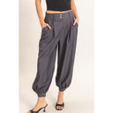 Elle Pinstripe High-Waist Trousers