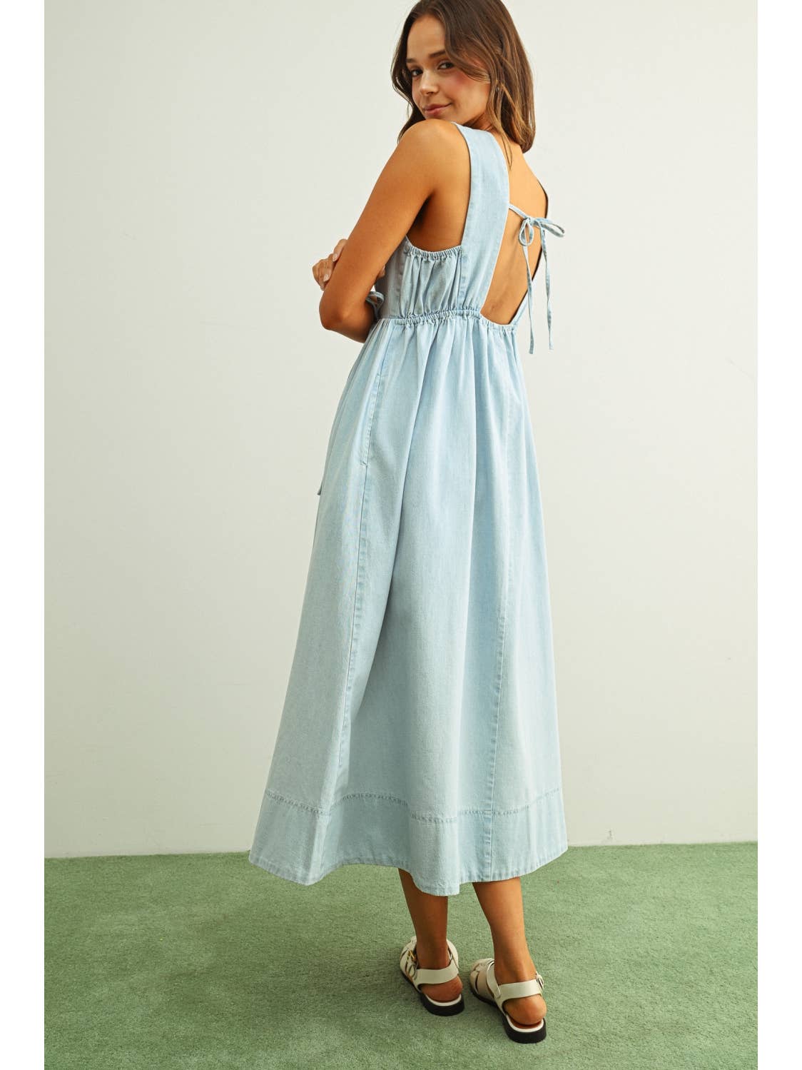 Freya Denim Maxi Dress