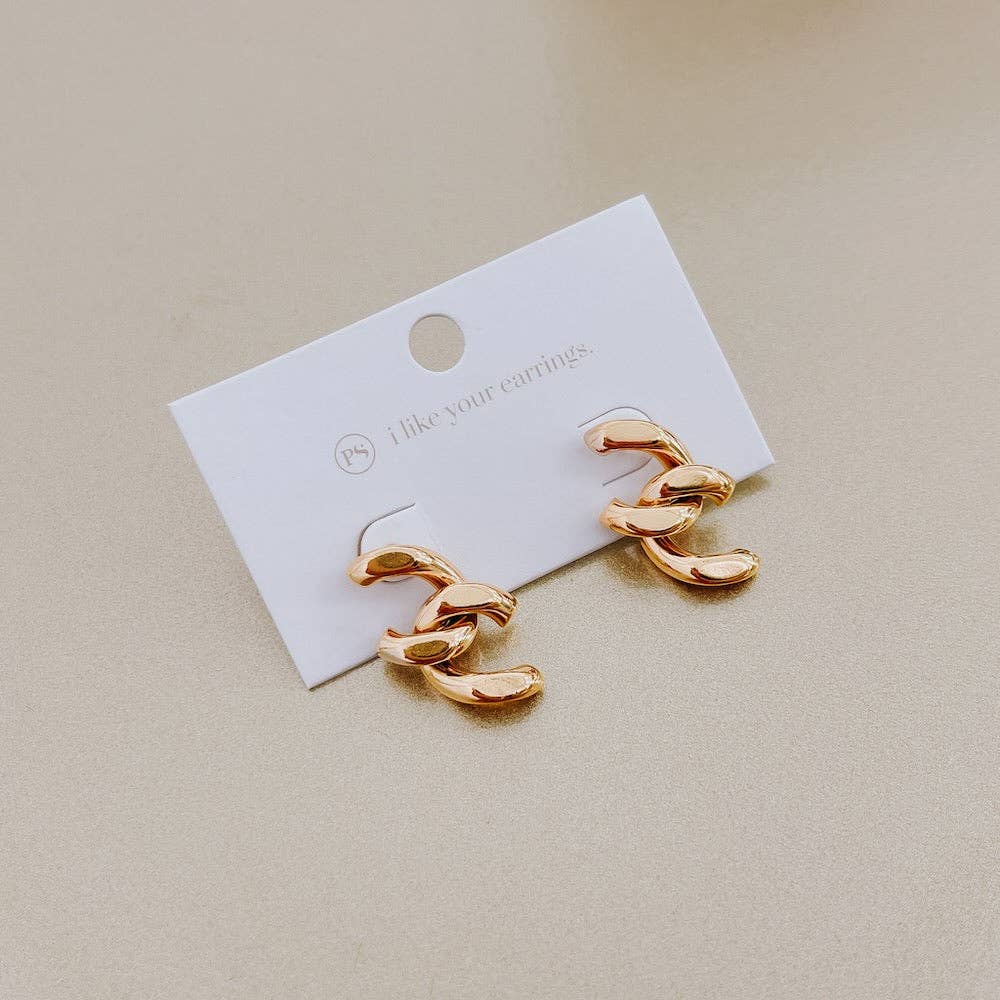 Broken Chain Link Earrings