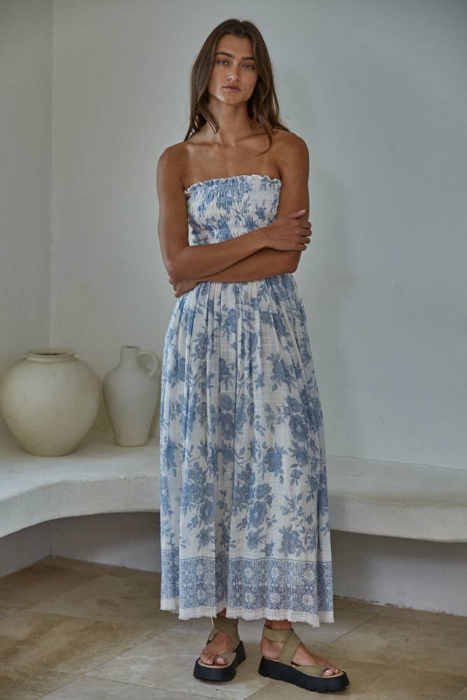 The Delilah Smocked Midi Dress