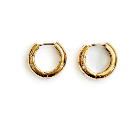 Pops of Sparkle Huggie Hoop