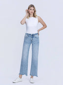 Maya Uneven Hem Wide Leg Jeans