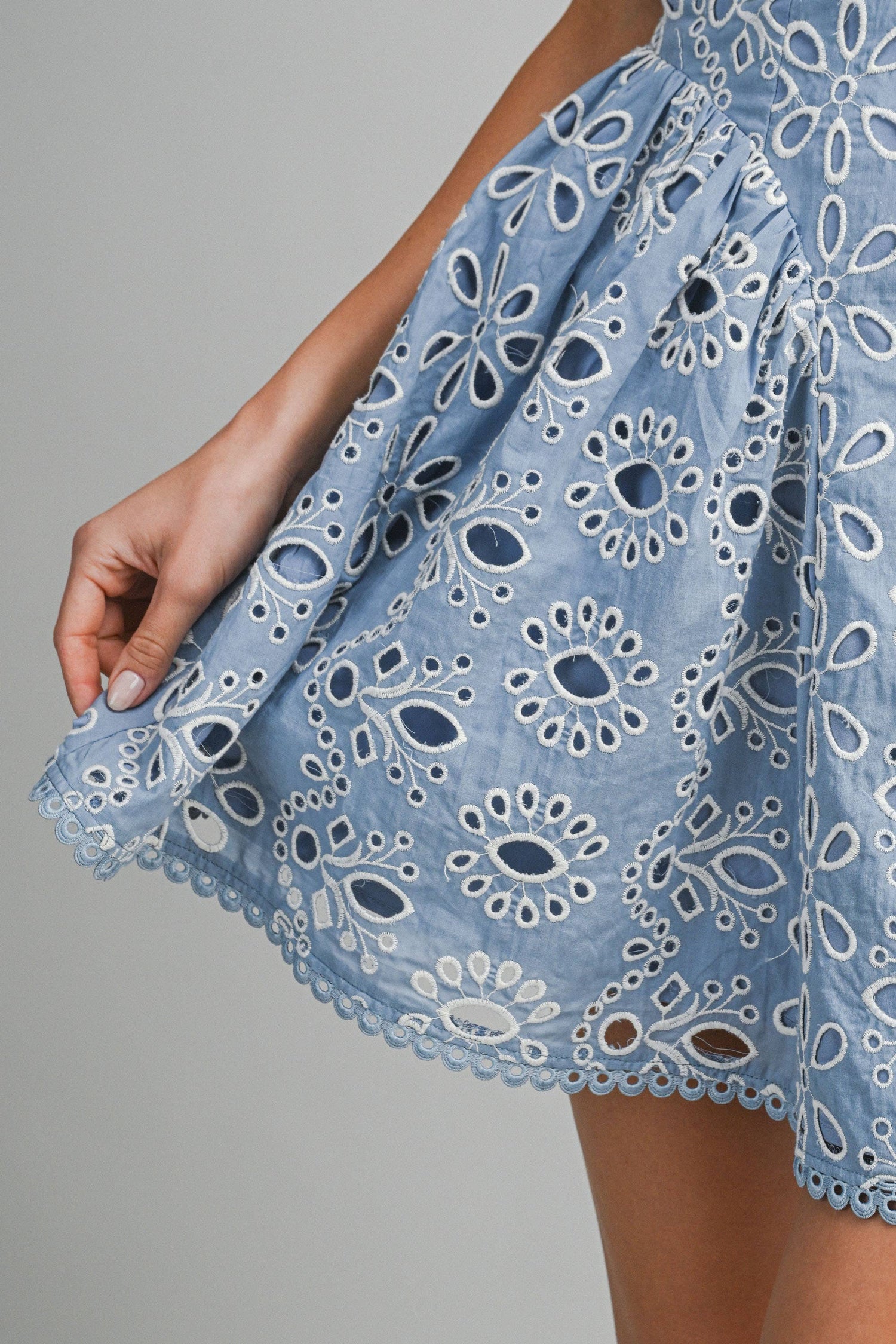 Soft Sky Eyelet Dress