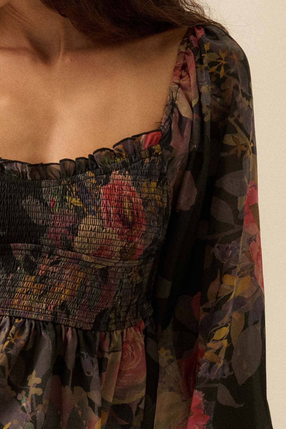 Floral Sweetheart Peplum Top