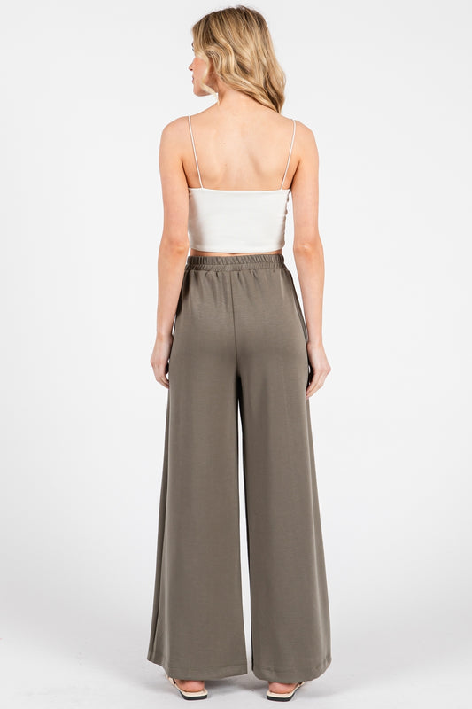 Modal Jersey Wide Leg Pants