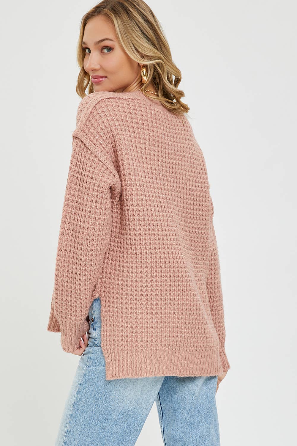 Angela's Waffle Knit Sweater