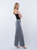 Mags Mid Rise Grey Wide Leg