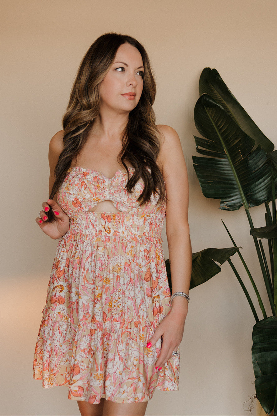 Probably Should Smocked Sweetheart Mini Dress