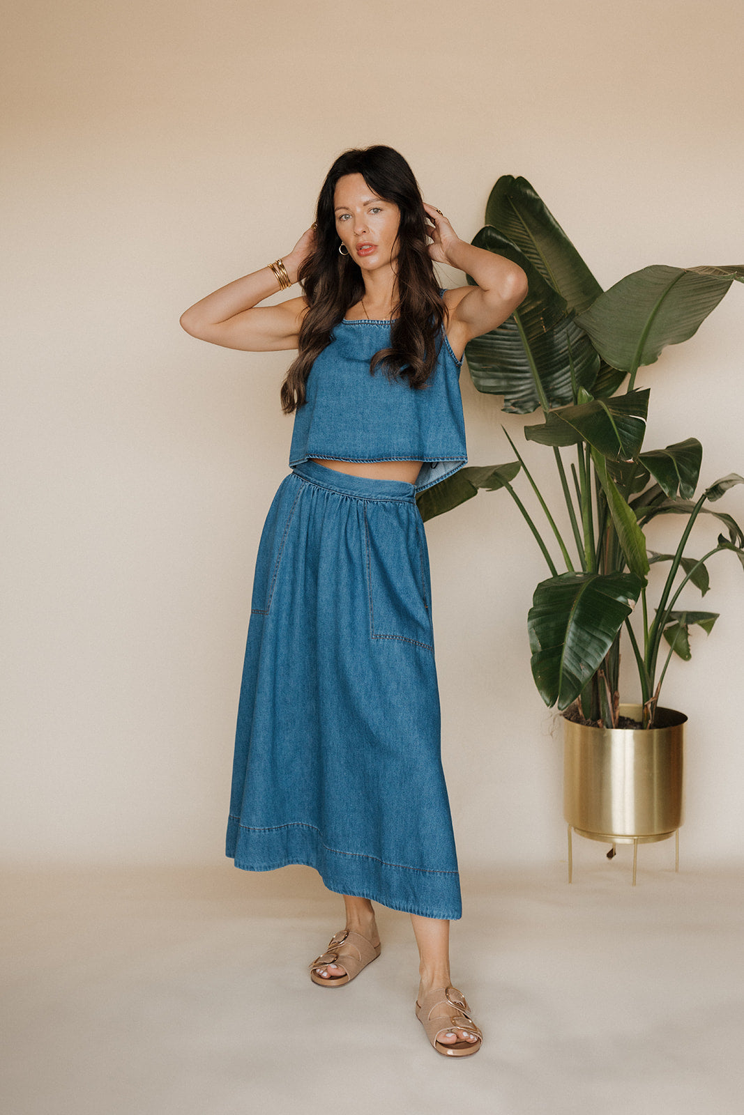 The Easy A-Line Denim Skirt