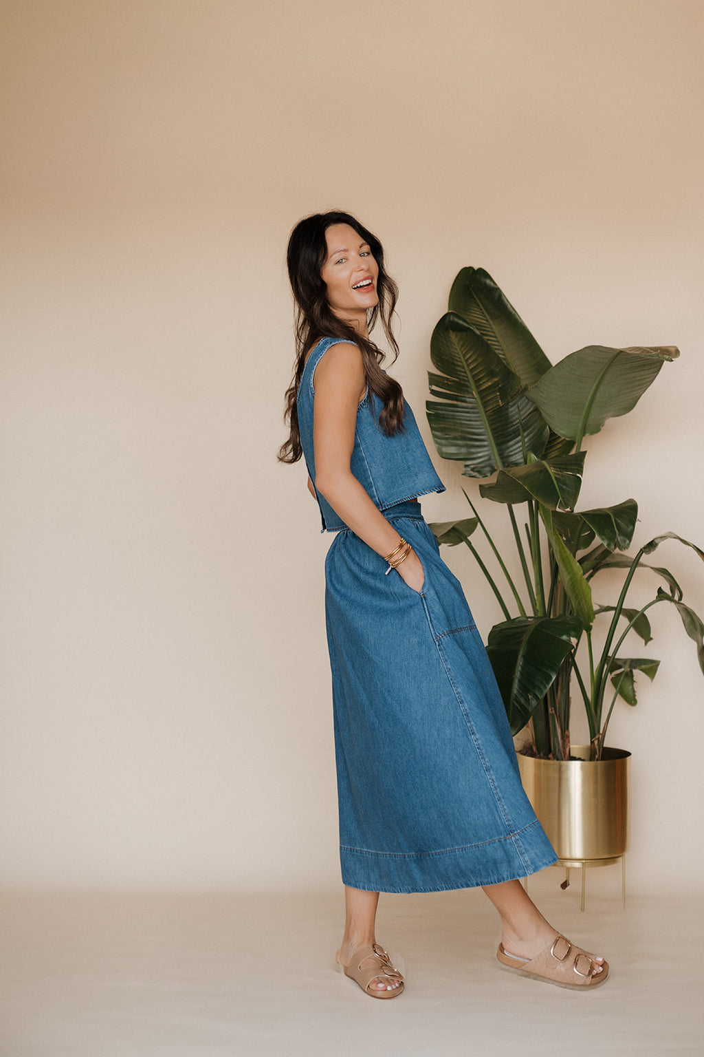 The Easy A-Line Denim Skirt