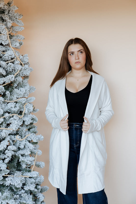 Open Front Hoodie Cardigan