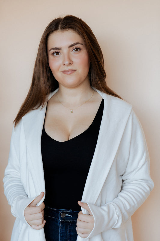 Open Front Hoodie Cardigan