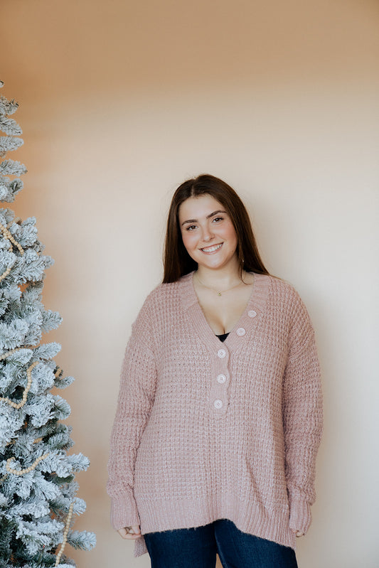 Angela's Waffle Knit Sweater