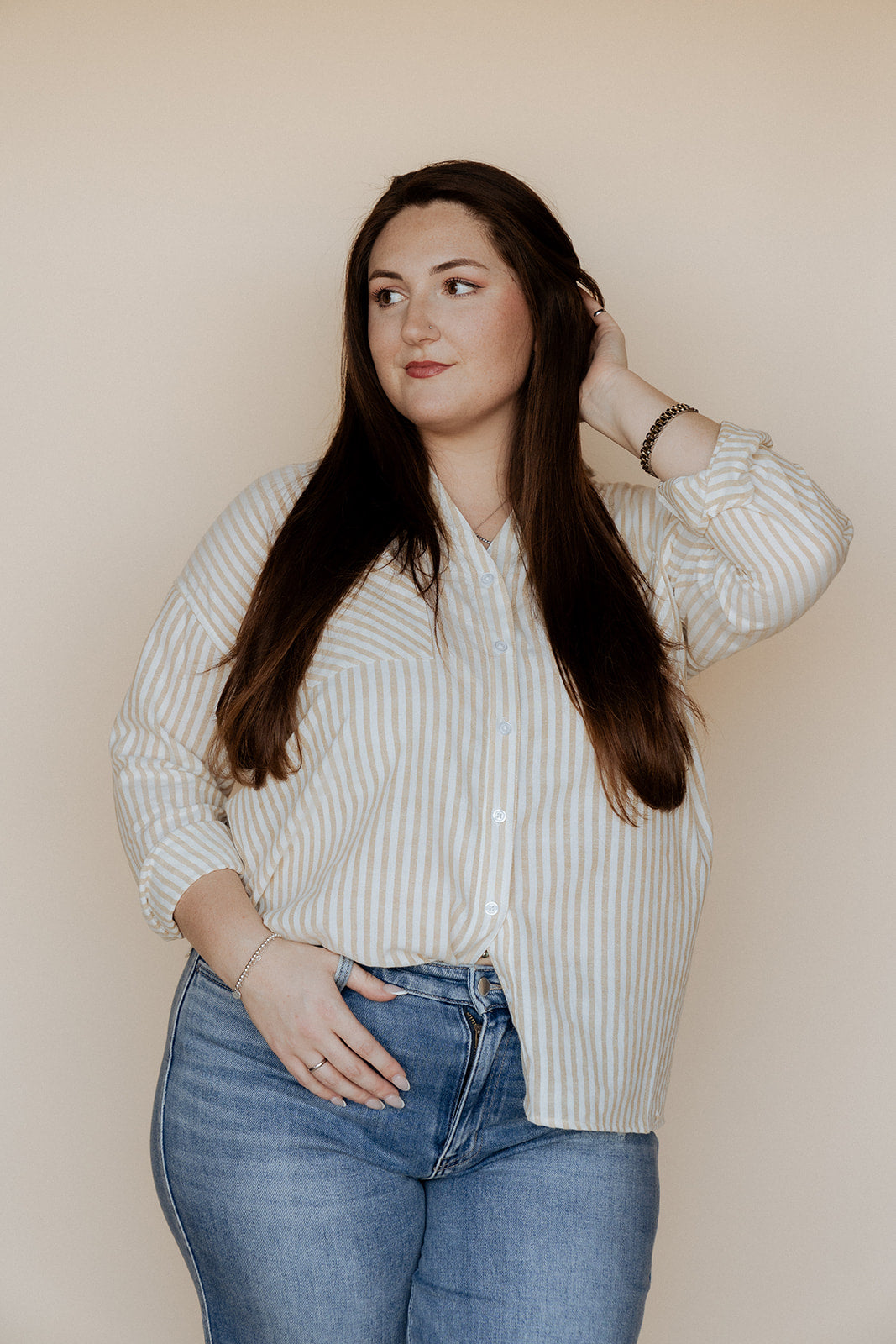 Striped Button Down Shirt