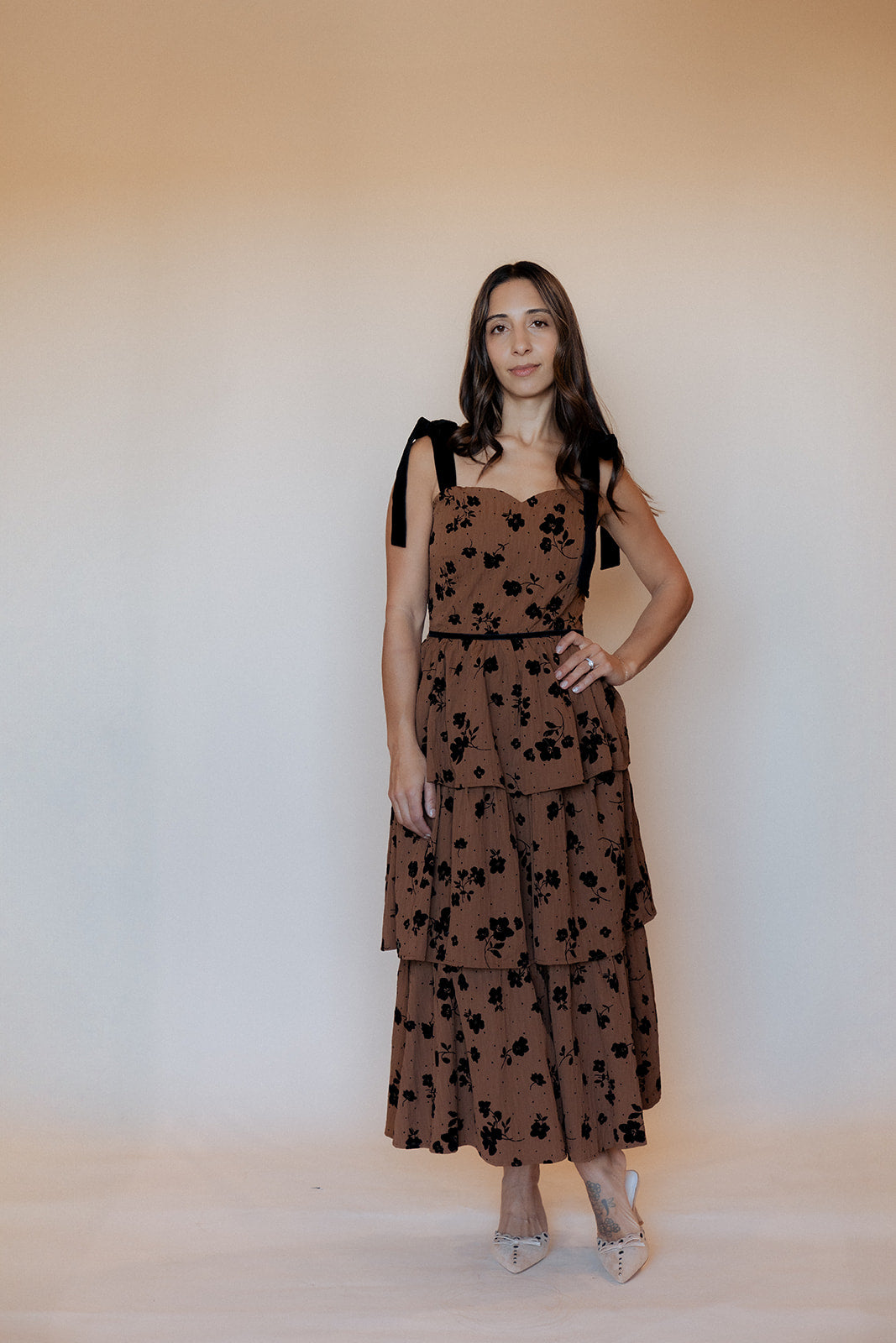 Floral Tiered Midi Dress