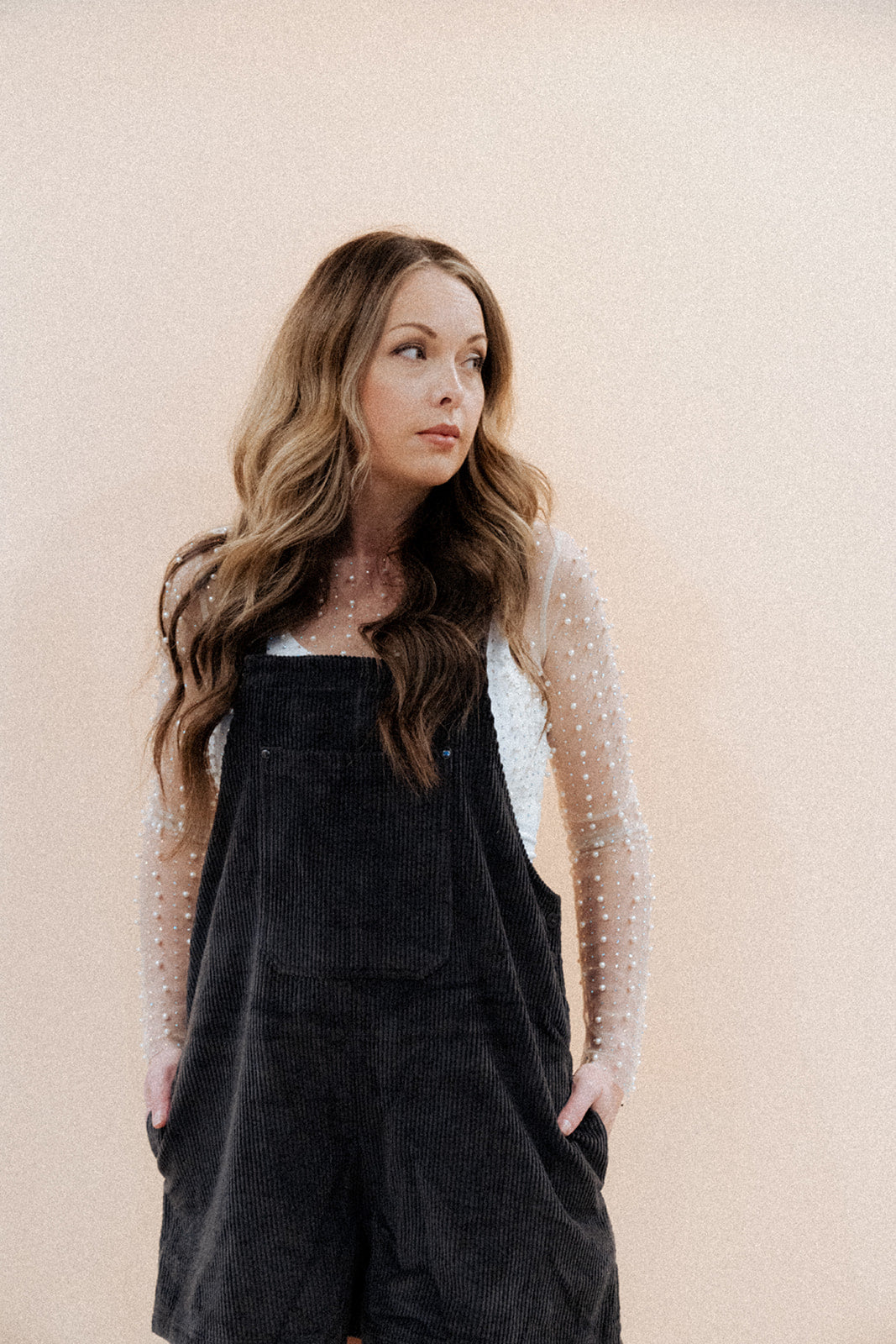 Kandi Corduroy Overall Romper