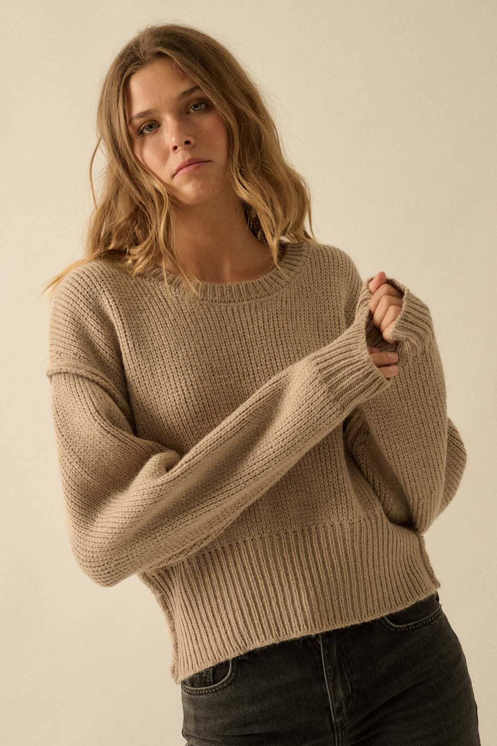 Drop Shoulder Sweater