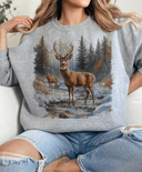 Retro Deer Scene Sweatshirt