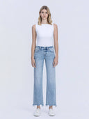Maya Uneven Hem Wide Leg Jeans