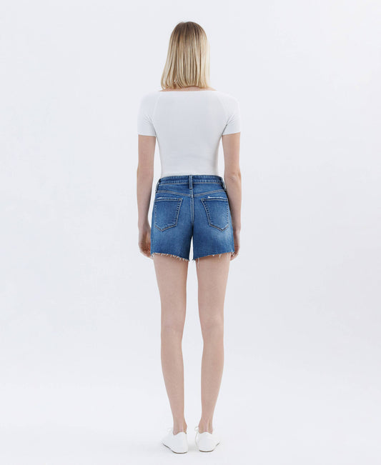 Melinda Raw Hem Denim Shorts