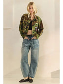 Camo Sequins Contrast Jacket