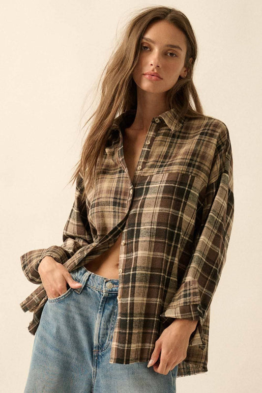 Colorblock Plaid Flannel