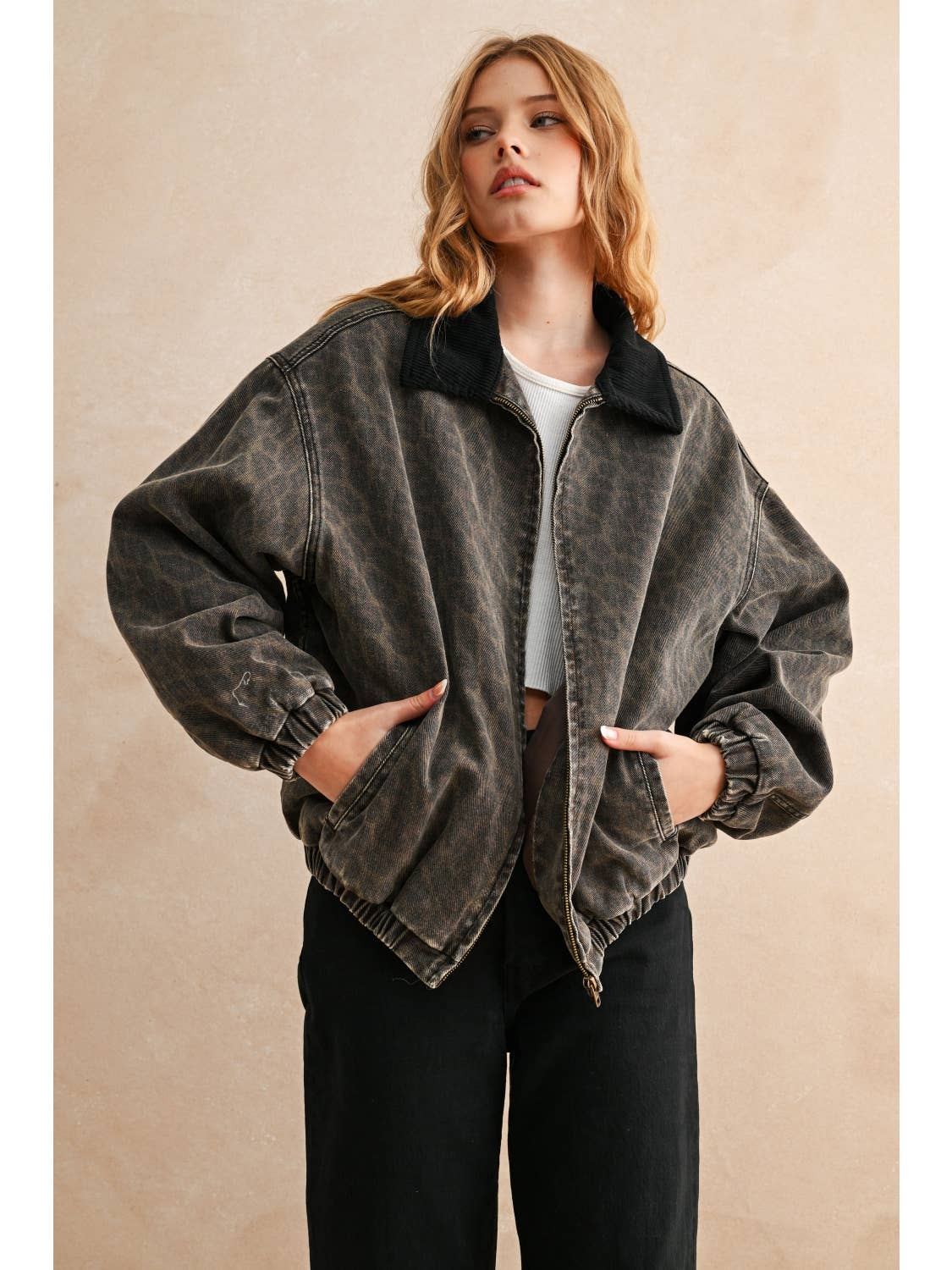 Leopard Bomber Jacket