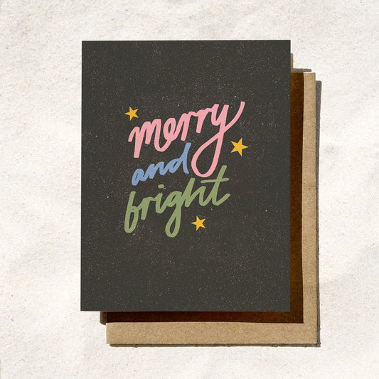 Merry And Bright Christmas Card