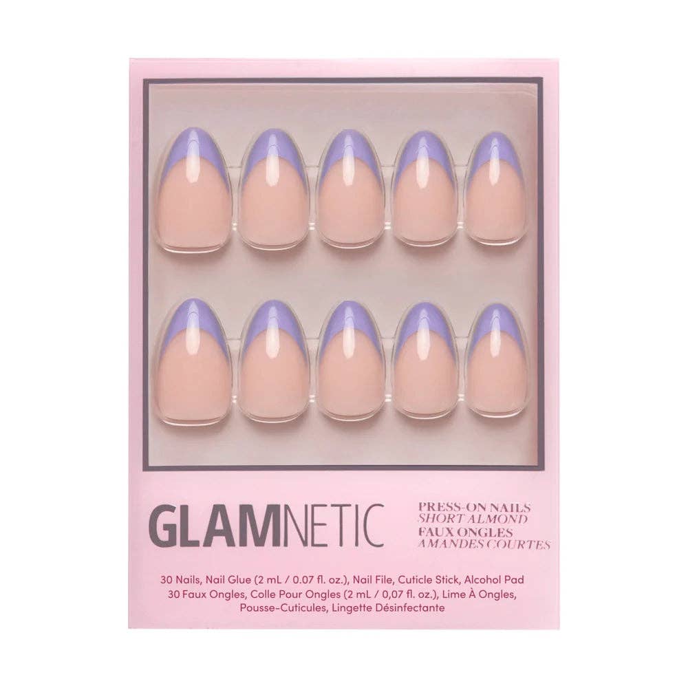 French Lilac Press-On Nails | Short Almond | Spring Purple