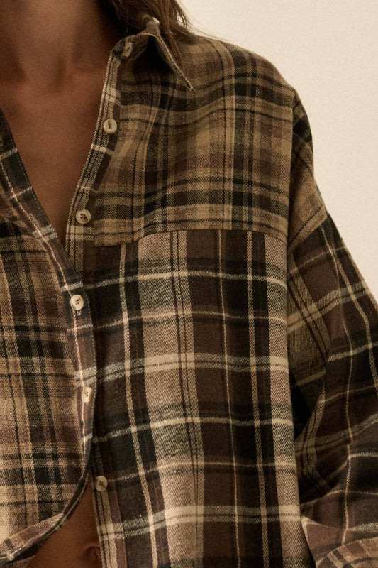 Colorblock Plaid Flannel