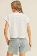 Raya Cuffed-Sleeve Top