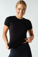 Essential Short Sleeve Ribbed Top