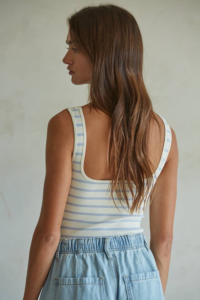 Knit Nylon Spandex Seamless Ribbed Bodysuit