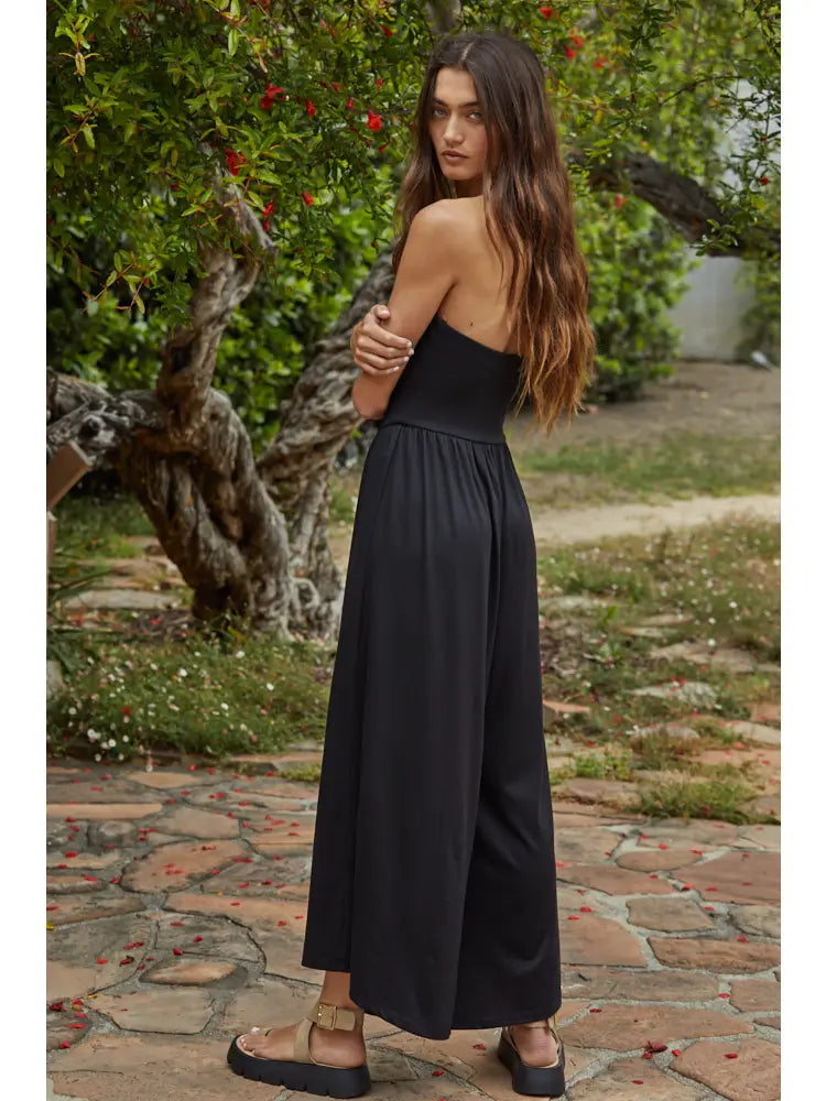 Teagan Strapless Flare Jumpsuit
