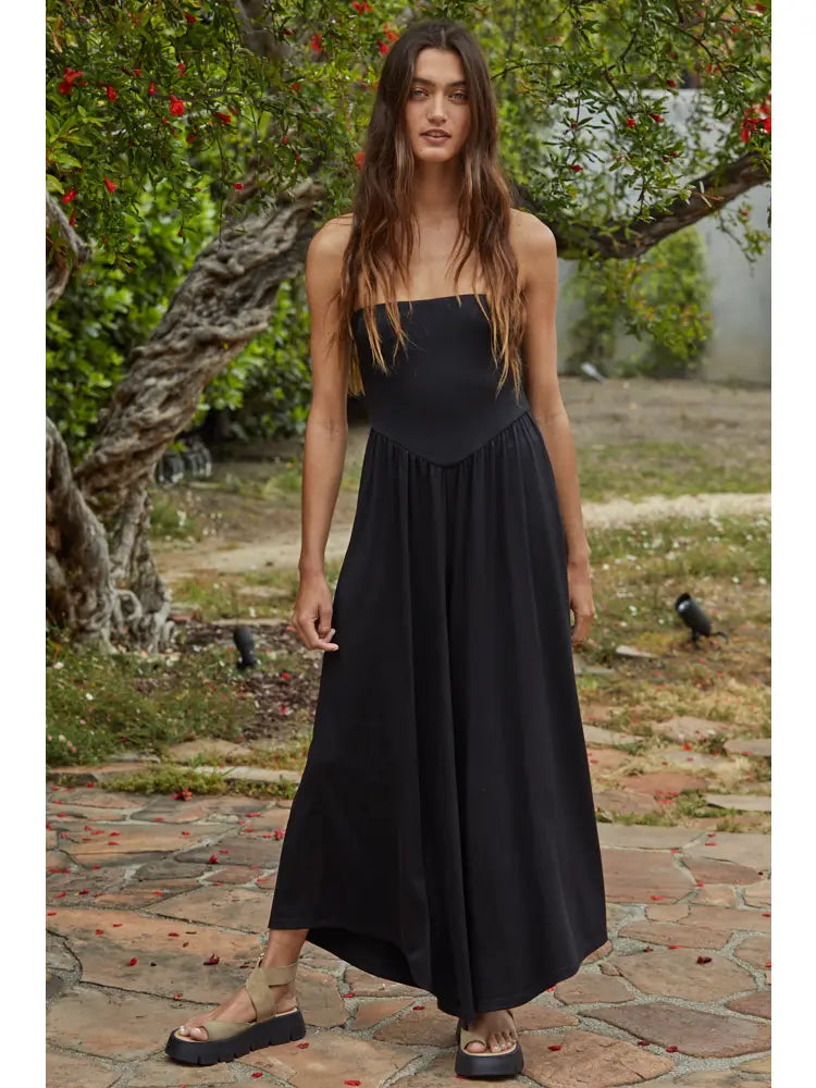 Teagan Strapless Flare Jumpsuit